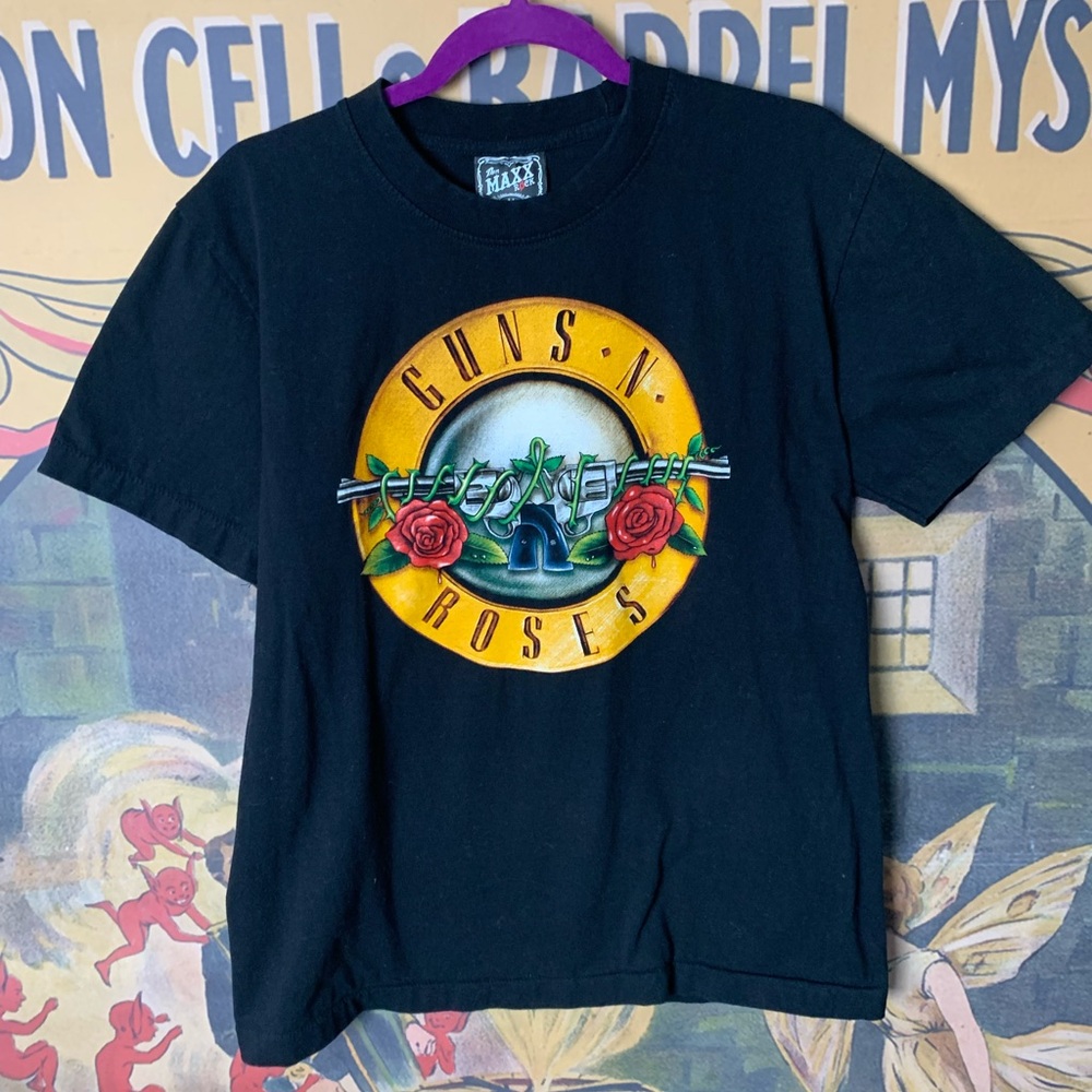 Guns N’ Roses The Maxx Black Front & Back Graphic Print T-Shirt